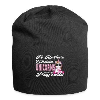 Je préfère chasser les licornes que - Bonnet en jersey - noir - Devant