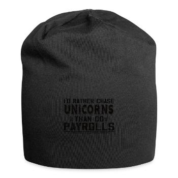 Je préfère chasser les licornes que - Bonnet en jersey - noir - Devant