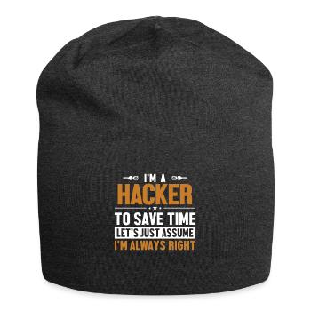 Hacker Supposons que j’ai raison renifleur de phishing - Bonnet en jersey - charbon - Devant