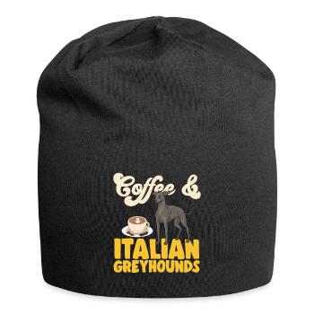 Italian Greyhound Greyhound Dogs - Jersey Beanie - black - Front