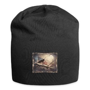 Usa Amerika Fahne Vintage Amerika Flagge - Jersey-Beanie - Schwarz - Vorne