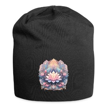 Fleur de lotus - Bonnet en jersey - noir - Devant