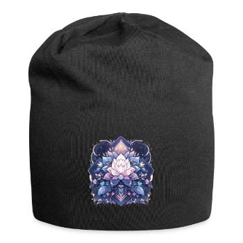 Fleur de lotus - Bonnet en jersey - noir - Devant