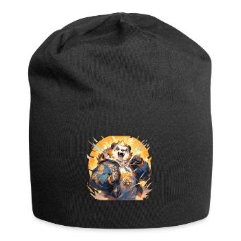 Panda Cool Panda Bear Pandas - Jersey Beanie - black - Front