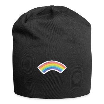 Dessin arc-en-ciel LGBTQ Gay - Bonnet en jersey - noir - Devant