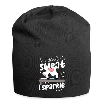 Niedliches Unicron Contrology Pilates Workout - Jersey-Beanie - Schwarz - Vorne
