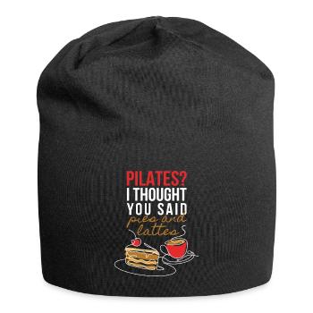 Pilates Pies And Lattes Kuchen Kaffee - Jersey-Beanie - Schwarz - Vorne