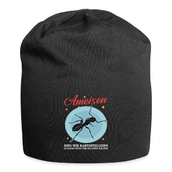 Ameisen Ameisenfarm Formicarium Ameise Geschenk - Jersey-Beanie - Schwarz - Vorne