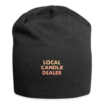Lokaler Kerzenhändler Lustige Kerzenherstellung - Jersey-Beanie - Schwarz - Vorne