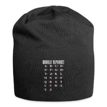 Braille Braille Blind Gift - Bonnet en jersey - noir - Devant