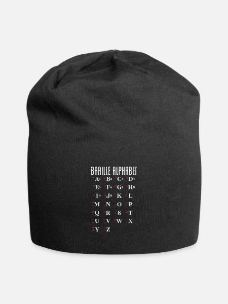 Braille - Jersey-Beanie - Schwarz