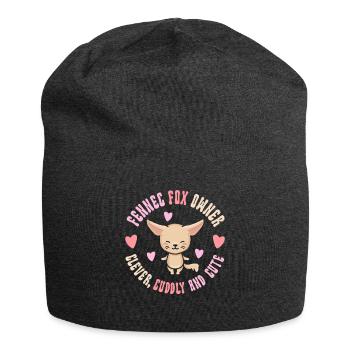 Fennec Fox Propriétaire Clever Cuddly mignon - Bonnet en jersey - charbon - Devant