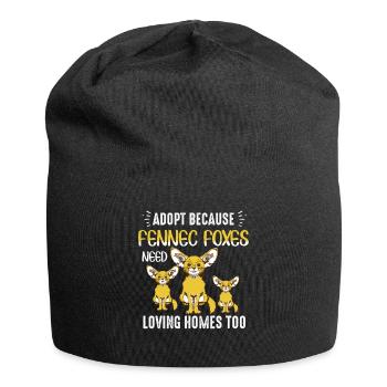 Adoptez des renards Fennec qui ont un - Bonnet en jersey - noir - Devant