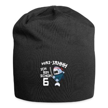 6. Geburtstag Ninja 6 Jahre Ninja Hai Kostüm - Jersey-Beanie - Schwarz - Vorne