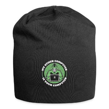 Mon autre ordinateur est votre hameçonnage informatique - Bonnet en jersey - noir - Devant