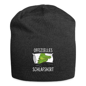 Offizielles Schlafshirt Krokodil Aligator - Jersey-Beanie - Anthrazit - Vorne