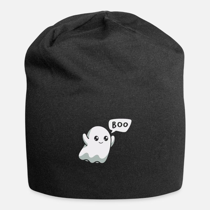Boo Gespenst Halloween - Jersey-Beanie - Schwarz