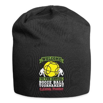 Bocce Ball Welcome To Annual Bocce Ball Sport - Jersey Beanie - black - Front