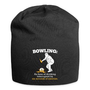 Bowling Hour of Drinking 6 Seconds Exercise - Jersey Beanie - black - Front