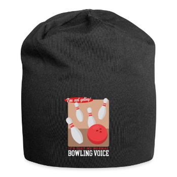 Bowling Spieler Bowlingspieler Bowlen Geschenk - Jersey-Beanie - Schwarz - Vorne
