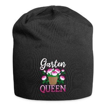 Garten Queen - Gartenliebhaberinnen - Jersey-Beanie - Schwarz - Vorne
