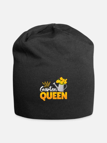 Garten Queen - Gartenliebhaberinnen - Jersey-Beanie - Schwarz