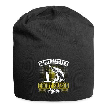 Funny Fishing Men Women - Jersey-Beanie - Schwarz - Vorne