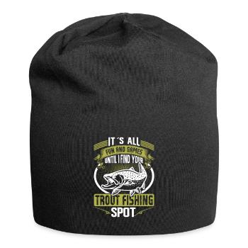 Funny Fishing Men Women - Jersey Beanie - black - Front