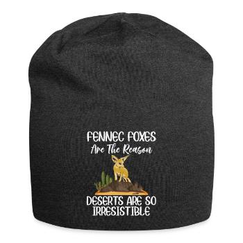 Les renards Fennec dans le désert sont irrésistibles - Bonnet en jersey - charbon - Devant