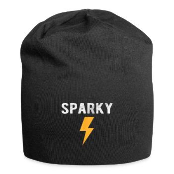 Electrician Gift Funny Sparky Nickname Lightning - Jersey Beanie - black - Front