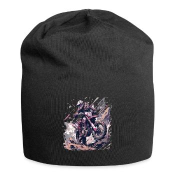Supermotard Motocross Moto Moto Moto - Bonnet en jersey - noir - Devant