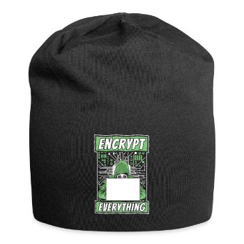Encrypt Everything Phishing Sniffer Grey Hat - Jersey-Beanie - Schwarz - Vorne