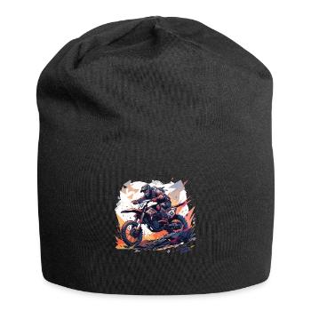 Supermotard Motocross Moto Moto Moto - Bonnet en jersey - noir - Devant