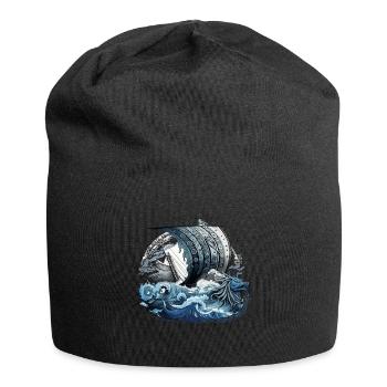 Navire viking guerrier nordique Odin Viking - Bonnet en jersey - noir - Devant