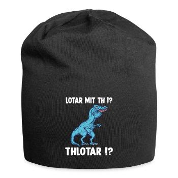 Lotar Meme T-Rex Dinosaurier Lothar Namens - Jersey-Beanie - Schwarz - Vorne