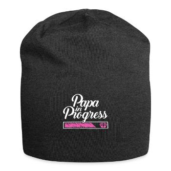 Schwangerschaft 2023 - Papa In Arbeit - - Jersey-Beanie - Anthrazit - Vorne