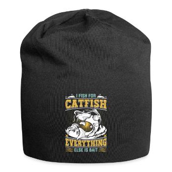 Wels Angeln Je pêche pour Catfish Waller Angler - Bonnet en jersey - noir - Devant