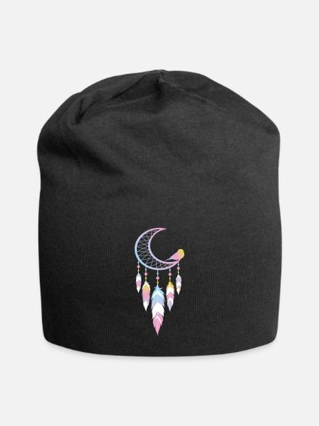Capteur de rêves Lune Capteur de rêves Spirituel - Bonnet en jersey - noir