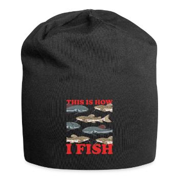 Pêcheur Poisson-Chat Pêche Pêche Poisson Cadeau - Bonnet en jersey - noir - Devant