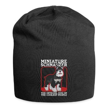 Schnauzer miniature propriétaire Schnauzer chiens cadeau - Bonnet en jersey - noir - Devant