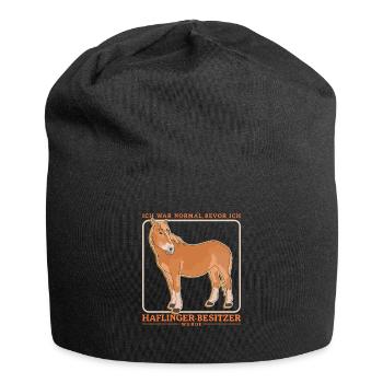 Haflinger Pferde Pferdebesitzer Haffi Geschenk - Jersey-Beanie - Schwarz - Vorne