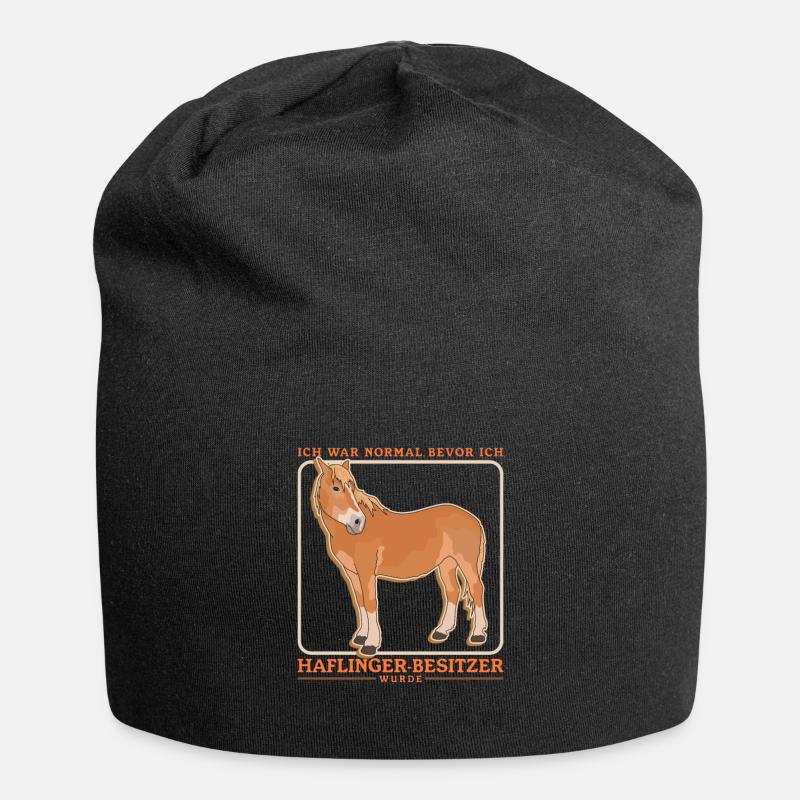 Haflinger Pferde Pferdebesitzer Haffi Geschenk - Jersey-Beanie - Schwarz