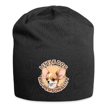 Little Dog Big Personality Chihuahua - Jersey-Beanie - Schwarz - Vorne