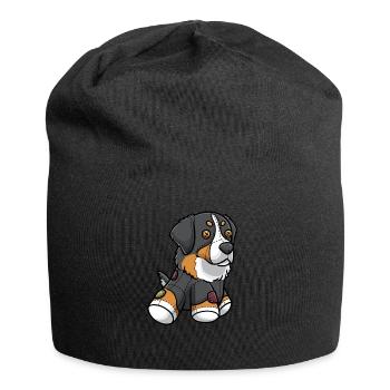 Berner Sennenhund Hund Bouvier Bernois Als - Jersey-Beanie - Schwarz - Vorne