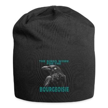 Die Vögel arbeiten für die Bourgeoisie - Jersey-Beanie - Schwarz - Vorne