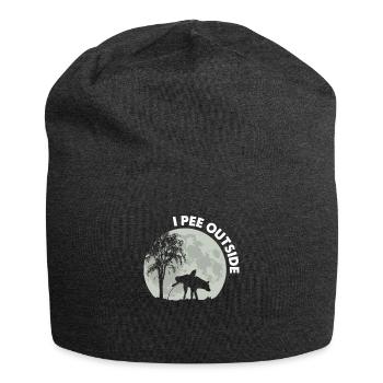 I Pee Outside Hund - Jersey-Beanie - Anthrazit - Vorne
