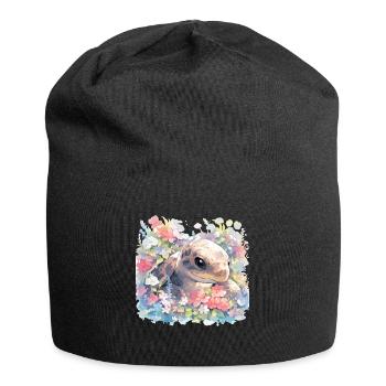 Turtle Lizard Turtle Baby Turtles - Jersey Beanie - black - Front