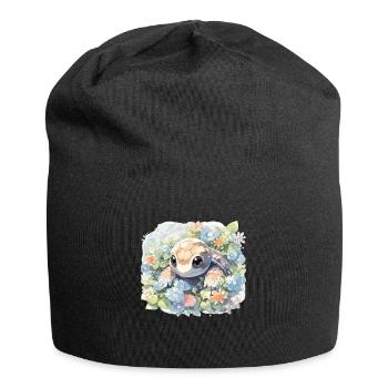 Turtle Lizard Turtle Baby Turtles - Jersey Beanie - black - Front