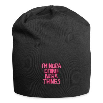 I'm Nora doing Nora things - Jersey-Beanie - Schwarz - Vorne