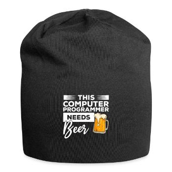 Ce programmeur informatique a besoin de programmation de bière - Bonnet en jersey - noir - Devant